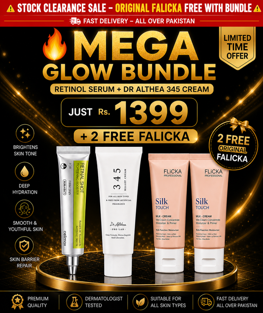 🔥 Mega Glow Bundle – Retinol Serum + Dr Althea 345 Cream + 2 FREE Falicka | Just Rs. 1399