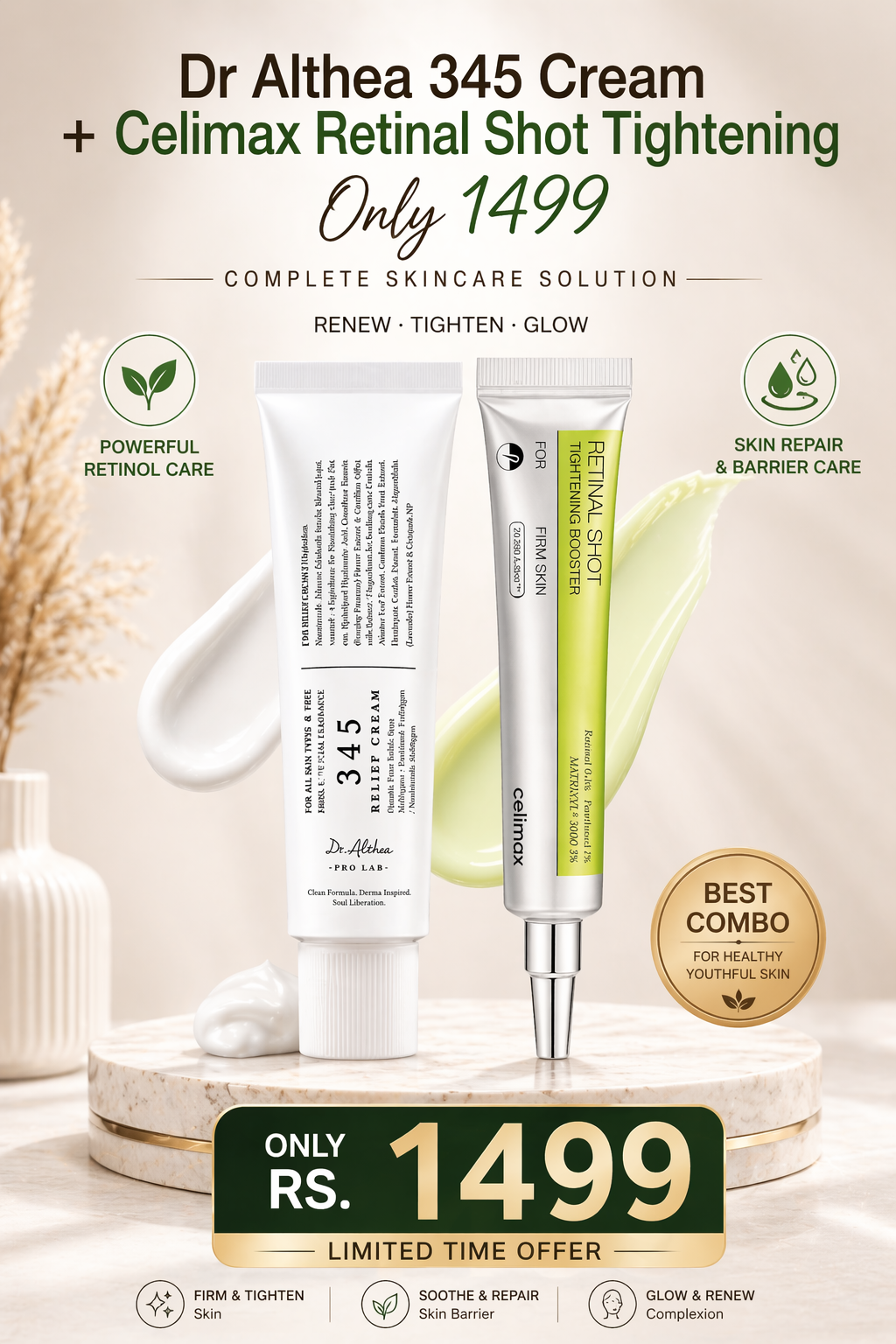Dr Althea 345 Cream + Celimax Retinal Shot Tightening Only 1499