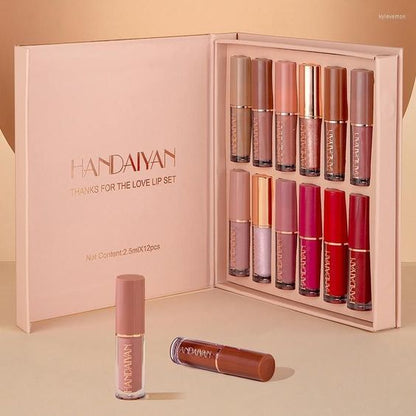 Handaiyan 12 PC Matte Lip Gloss Set